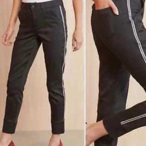 Level 99 Evereve Black Sport Stripe Jolie Utility Jogger Pants